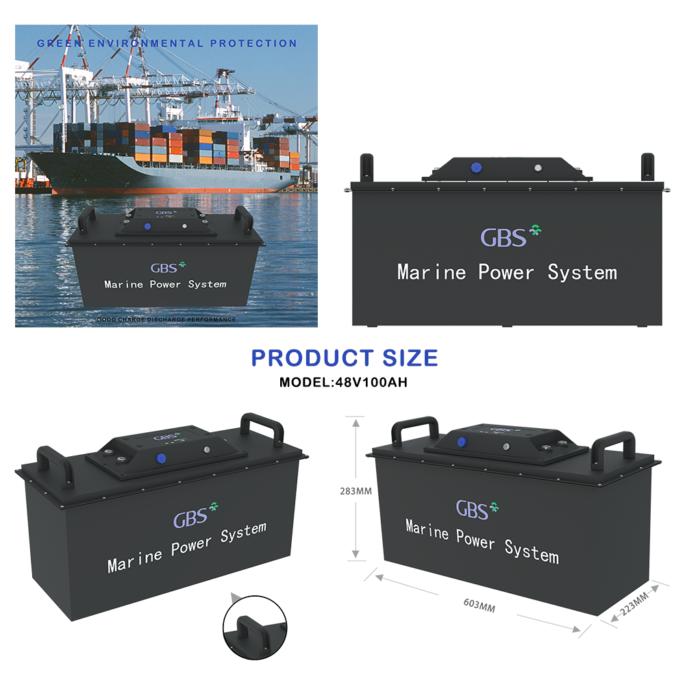 High Safety Marine 48v 100ah Lithium Iron Phosphate Battery
