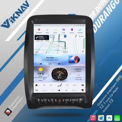 VIKNAV 12,1 pouces 2014-2016 Durango Dodge Radio Android GPS Navigateur Carplay Écran tactile