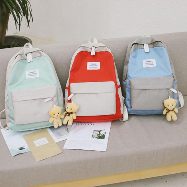 2018 summer new harajuku fresh contrast color student fashion pack Korean version fashionable simple backpack
