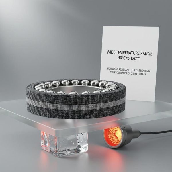 High Wear Resistance Textile Bearing with Tolerance G10 Steel Balls and Wide Temperature Range -40°C to 120°C