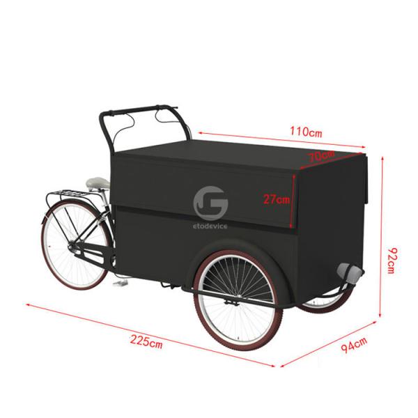 Fruit Raw Material Coffee Tricycle Ice Cream Food Cart with CE Mobile Pancake Food Truck