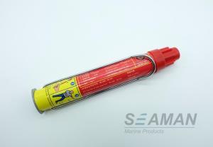 Red Inflatable Life Raft Marine Pyrotechnic Hand Flare Ship Wheel Mark