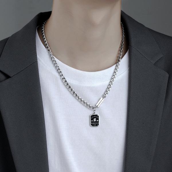 Party  Mens Gold Chain Stainless Steel Custom Logo Cuban Mens Necklace