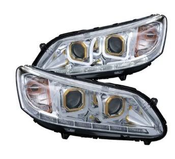 ABS Brightest LED Car Headlights For 13 - 14 Honda Accord 4dr Sedan