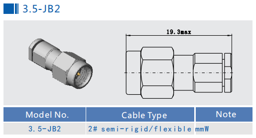 3.5mm RF Коаксиальный мужской соединитель из нержавеющей стали для полутвердого/гибкого кабеля