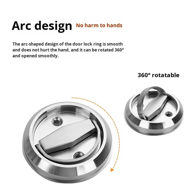 Stainless Steel Invisible Hidden Door Lock Modern Design Universal Bedroom Doors Wall-Mounted Sliding Door Closure Doors