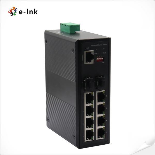 Commutateur PoE+ industriel géré 8 ports 802.3at 30W 2 emplacements fibre SFP