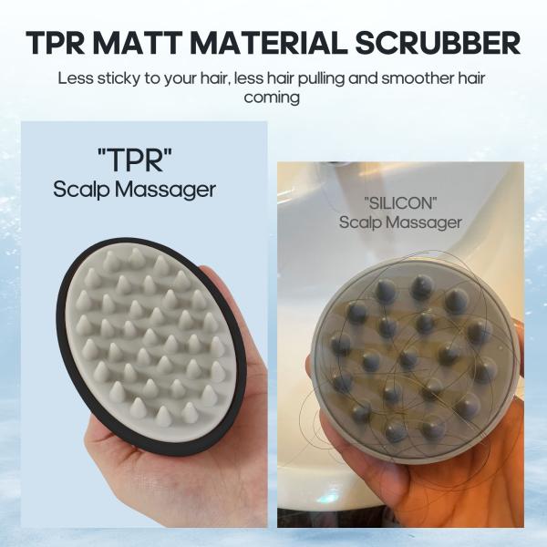 Pet Hair Wash Massager ABS+TPR Scalp Exfoliating Shampoo Brush