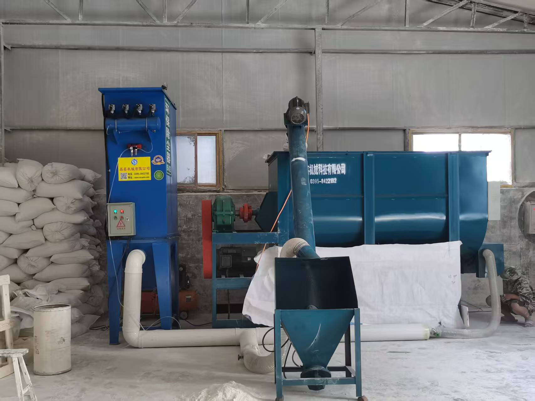 Simple Type Dry Powder Mortar Mixing Machine Production Line for Dry Mortar Devices