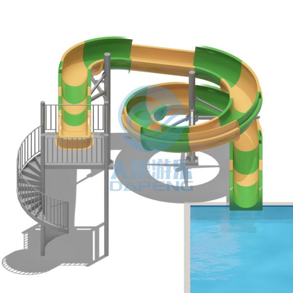 Tobogán de piscina residencial familiar para niños y adultos, equipo acuático personalizado, fibra de vidrio, personalización de color