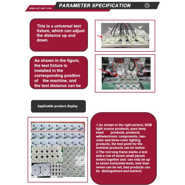 Máquina de ensayo DOB HXT-ZDCS025 Probador de potencia de fuente de luz Proceso de ensayo de fabricación