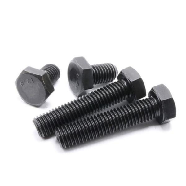 M6 Din 931 2.73mm Metric Black Hex Bolts And Nuts Stainless Steel
