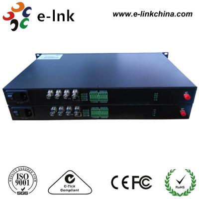 o áudio do Sdi dos ethernet de 100M ao conversor de fibra ótica 4Ch envia 3G SDI para trás