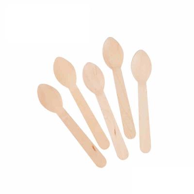 Disposable Degradable Eco-Friendly Wooden Spoon For Take Out Food Custom Logo