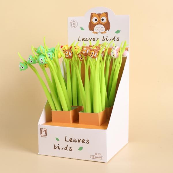 Colorful Soft Rubber Little Bird Gel Pens Wobble Neutral Pen for Gifts Prizes