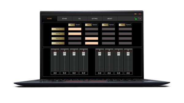 DSP Network Audio Amplifier 900W , Class D Mixer Power Amplifier With Control Software