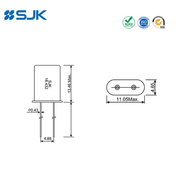 Кристаллический блок серии 6А HC-49U с частотой 4000 МГц 30pF Plusmn 30ppm -40- 85C Plusmn 30ppm