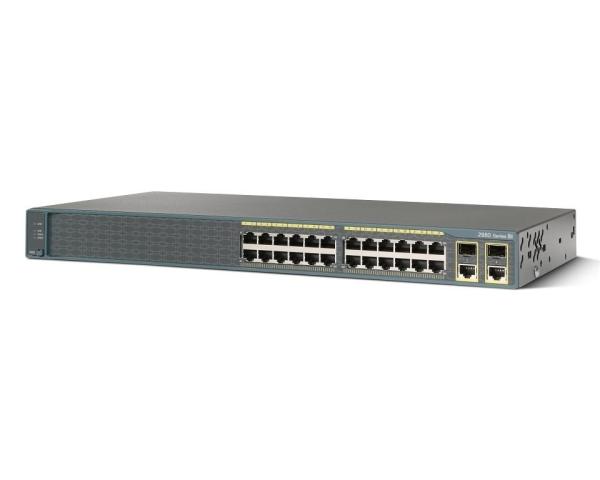 Network Switch C2960 Series 24 Ethernet Ports + 2 T/SFP LAN Lite Image WS-C2960-24TC-S
