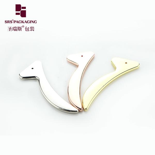 factory manufacturing flat customization luxury metal cosmetic spatula