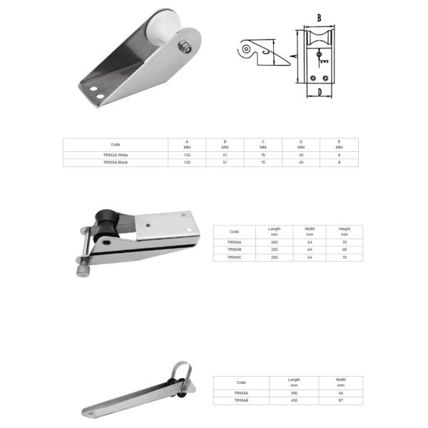 Accessoires de matériel maritime AISI316 en acier inoxydable
