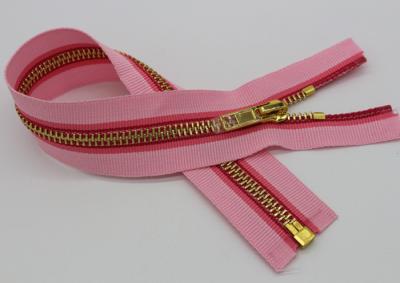 Auto Lock 22 Inch Open End Metal Jacket Zippers Multi Bright Color Polyester Tape