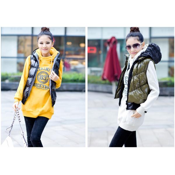 Девушки/фуфайки дам с капюшоном, хлопок черных/желтого цвета/белых