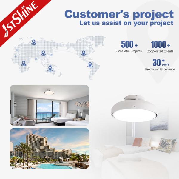 18-Inch Bladeless Ceiling Fan with LED Light and DC Motor