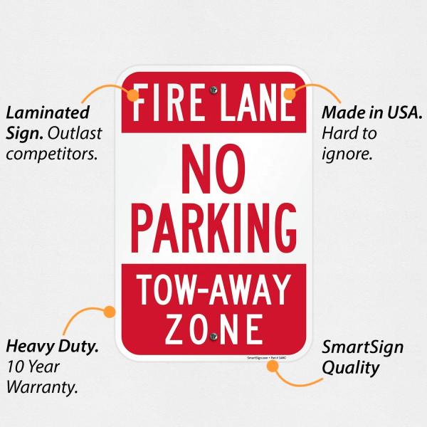Laminated Aluminum Safety No Parkingfire Lane Signs ODM