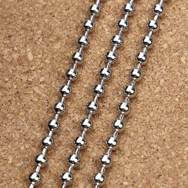 Roller Chain Essential 2.4mm Stainless Steel Silver Ball Chain with Custom Length