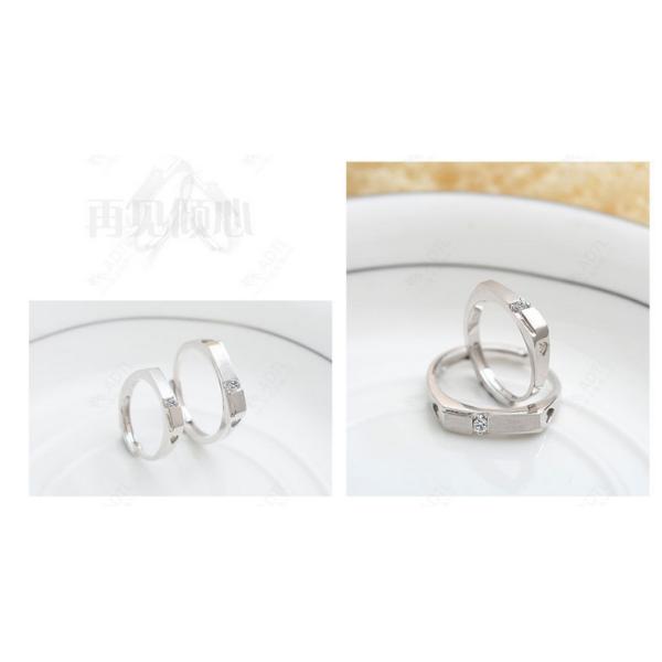 High quality 925 sterling silver rings diamond couple rings