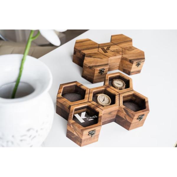 Sliding Lid Environmental Wooden Watch Box Personalized Display Case for Men