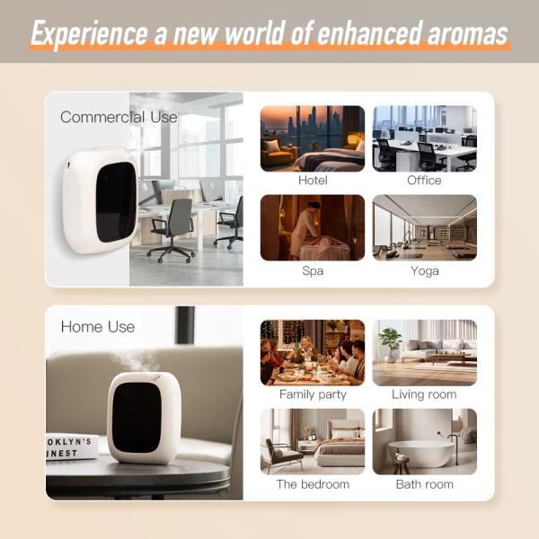 Hotel Essential Oil Diffuser 500 Sq Ft Coverage 200ml Electric Fragrance Diffuser