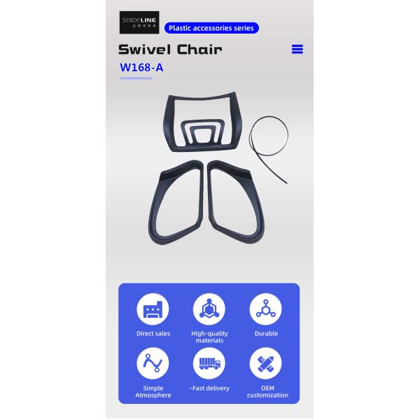 Plastic Five-Star Foot For Office Chair Swivel Base Office Chair Plastic Backrest Accessories