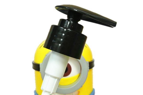 5 - 7 Inch Height Yellow Color Minions Cartoon Shampoo Bottle Made By PVC / ABS Material