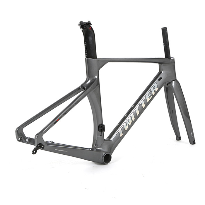 Волокна углерода Frameset T800 дороги OEM лоск приемлемого облегченного черный