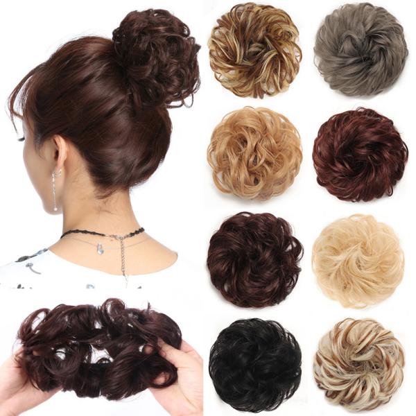 High Temperature Fiber Synthetic Chignon Hair Extensions with Heat Resistant Advantage