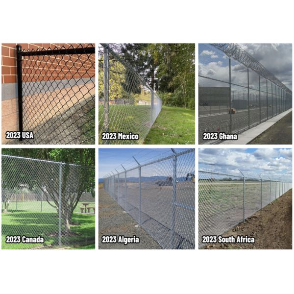 With 2.5m Post galvanized Chain Link Fence for building wall