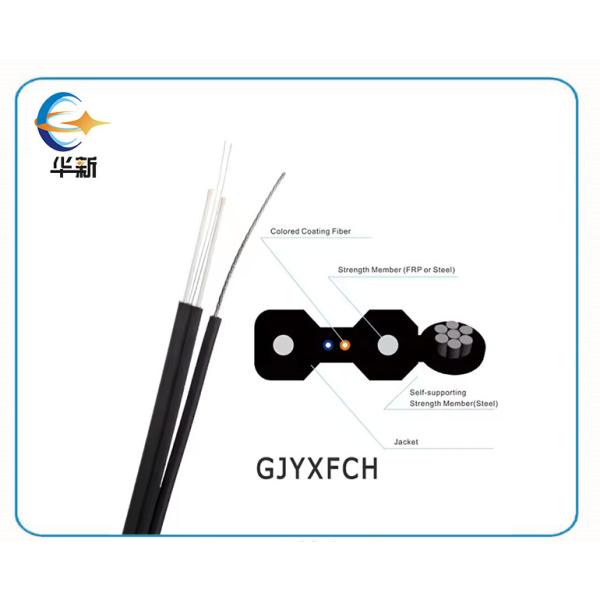 1 2 4 6 8 Core FTTH Fiber Optic Cable Communication Cable Indoor Outdoor Single Mode Drop Cable Ftth