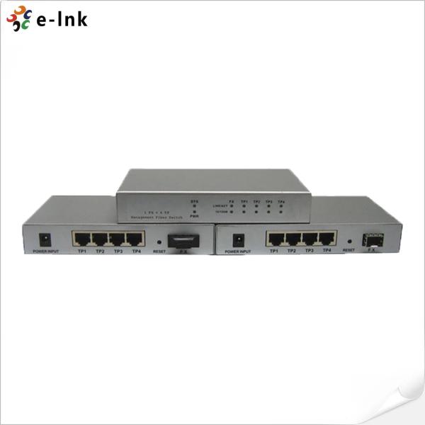 10/100/1000M Géré 1FX + 4TX Fibre Switch