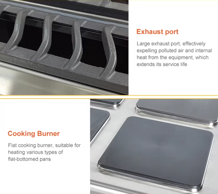 800mm Commercial 4-Hot Plate Electric Range with Oven – 20.8KW Heavy-Duty Stainless Steel Cooking Range