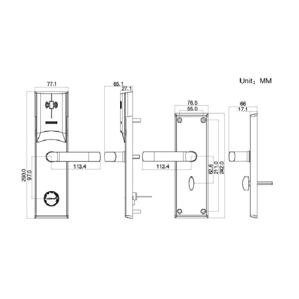 V69 Management System Hotel Electronic Door Lock Modern RFID Card Door Locks