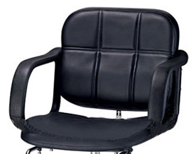 Traditional Salon Hair Styling Chairs 5 Stars Base With PU Armrest , Black Color