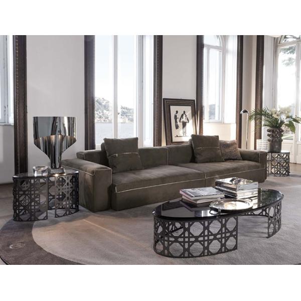 Журнальный стол роскошного овала живущей комнаты мраморного форменный мраморный