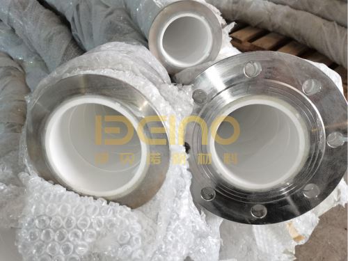 ISO Ceramic Sleeve Lined Pipe Custome Pneumatic Conveying Pipeline Lined With Ceramic