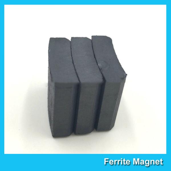 Arc Shaped Permanent Ferrite Magnet For Ceiling Fan Motor SGS Certification