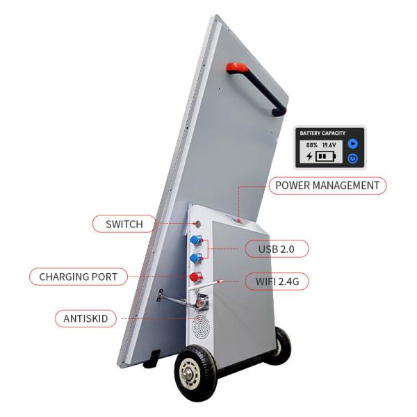 Portable Commercial Outdoor Digital Signage Displays Mobile IP65 43 Capacitive Touch Screen
