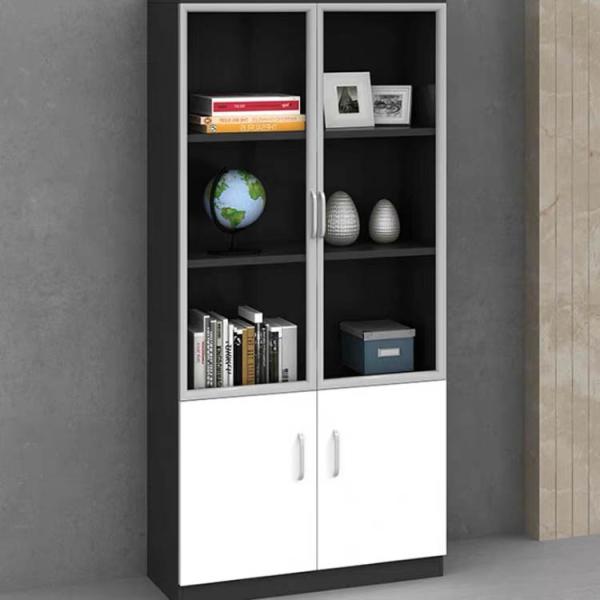 79 Inch Office Wooden Filing Cabinets White OEM 5 Door Storage Cabinet