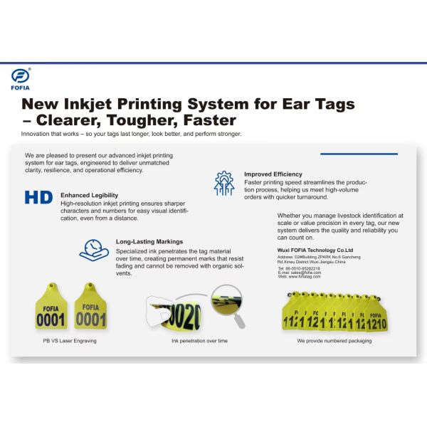 FULL ICAR Certified TPU Plastic RFID Ear Tag New Condition Crotales for Animals Top Farm Equipment Supplier From China