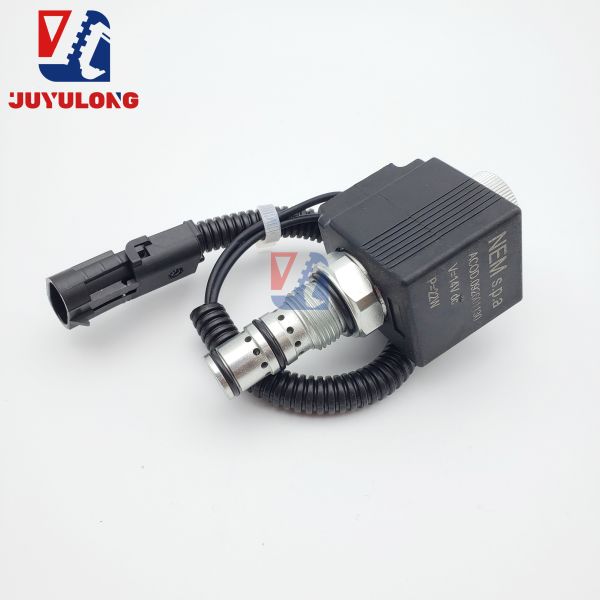 JUYULONG High Quality Pilot Safety Lock Rotary Solenoid Valve for Sany SY55/65/135/215-8 Construction Machinery Parts
