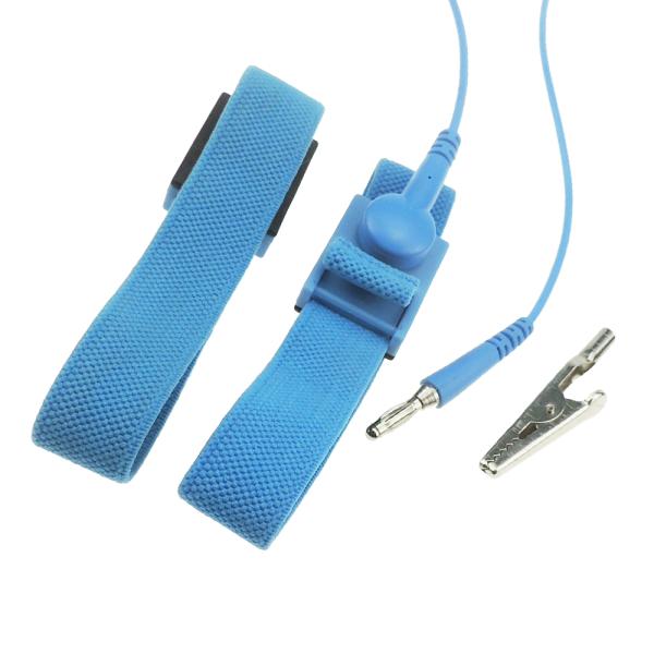 PA6 Plastic Buckle 4MM Snap Conductive Fiber ESD Wrist Strap